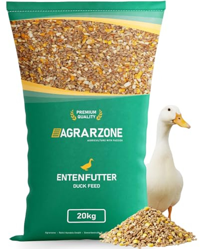 Agrarzone Entenfutter Laufenten 20 kg - Österreichisches Laufenten Futter - 100% Gentechnikfrei & Gereinigt - Geflügelfutter für Wildenten, Enten & Gänse