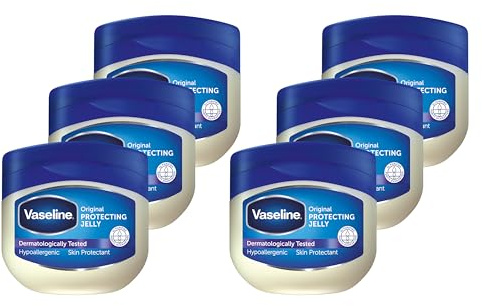 Vaseline Original Hautschutz, Hautpflege bei rissiger, trockener Haut und Ekzemen 6 x 50 ml