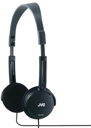 JVC HA-L50-B-E extraleichter On-Ear Kopfhörer, faltbar (Schwarz)