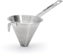 de Buyer - Küchenspitzsieb "Chinois" aus perforiertem Edelstahl -Durchmesser 14 cm - 3350.14N, Silber