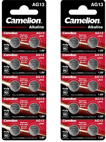 Camelion Alkaline Knopfzelle (AG13/LR44/357, 20-er Blister)