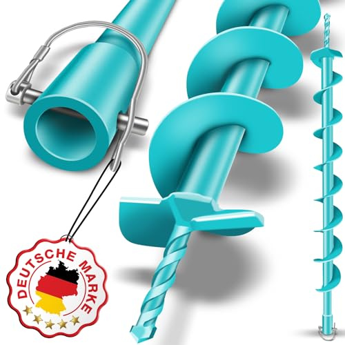 BRUNNENTAL® Erdbohrer 60 mm mit 20 mm Aufnahme – Pfahlbohrer für Erdbohrgeräte Benzin & Elektro – Garten Spiralbohrer für Zaunbau, Pflanzen & Aushub