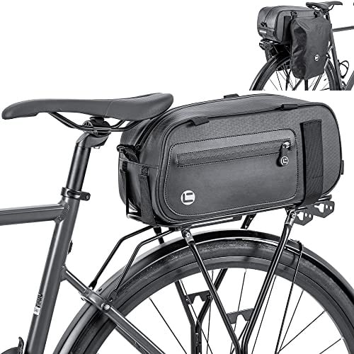 HOMPER Große wasserdichte Gepäckträgertasche, 26L Fahrradtasche für Gepäckträger, Multifunktionaler Fahrradtaschen Hinterradtaschen Reisetasche, Schwarz