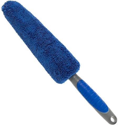 VIKING Premium metallfreie Felgen- und Felgenbürste für Felgenreinigung, Rot und Schwarz, 2,5 Zoll x 14,4 Zoll