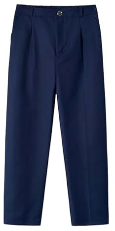 LOLANTA Schulhosen für Jungen, Kinder Anzughosen Marine, Festliche Elegante Hosen Kind, Klassisch Uniformhosen mit Verstellbarem Bund, 11-12 Jahr 160