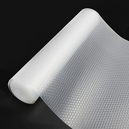 Qhui Schubladenmatte rutschfeste 45x400cm Schubladen Matte Eva Antirutschmatte für Regale Schränke Schubladen Kühlschranke Hause Büro, Transparent
