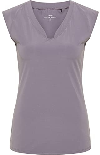 Venice Beach Sport-T-Shirt für Damen mit körperumspielender Schnittform und V-Ausschnitt ELEAM XXL, Black