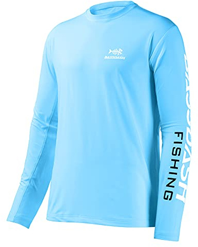 Bassdash Angeln T-Shirt Fishing Langarm Wasser UPF 50+ Shirt Rashguard Angelbekleidung UV Sonnenschutz