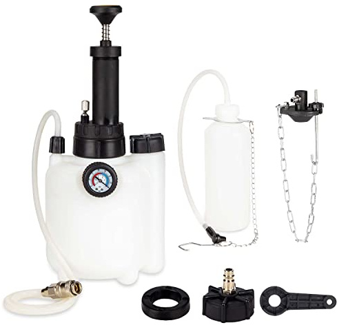YaoFaFa Bremsenentlüftungsgerät 3L Bremsflüssigkeitswechselgerät Auto Bremsenentlüfter Set mit 1 Liter Absaugbehälter E20 Adapter und Universal-Bremsentlüftungsadapter