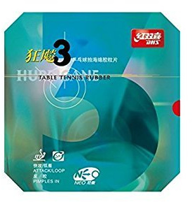 Tibhar Unisex DHS Hurricane Neo 3 (Rot, 2,15 mm) Tischtennisgummi, Rot, mm UK