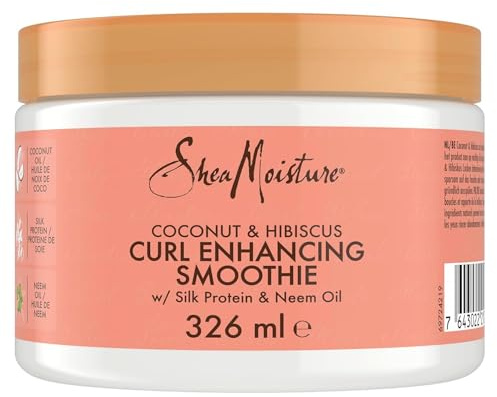 Shea Moisture Coconut & Hibiscus Curl Enhancing Smoothie, 326 ml – Lockencreme für definierte, glänzende Locken