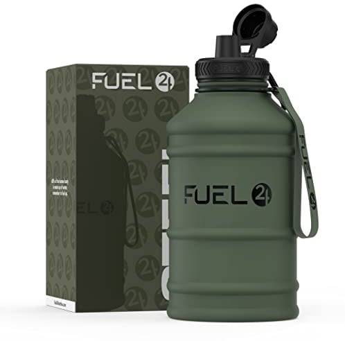Fuel24 Extra Stark Trinkflasche Edelstahl 1.3L & 2.2L - Auslaufsicher & BPA-Frei Wasserflasche - Robuste Metall Trinkflasche Für Fitnessstudio, Sport Wasserkrug Für Erwachsene