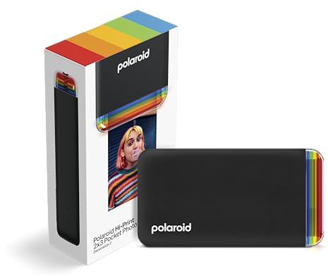 Polaroid Hi-Print - 2nd Generation - Bluetooth-verbundener 2x3 Pocket Photo- und Dye-Sub-Drucker - Schwarz