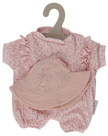 Little Dutch Puppenkleidung 2-teiliges Set Overall und Mütze Kleidung für Babypuppen Puppen von 33-36 cm - rosa