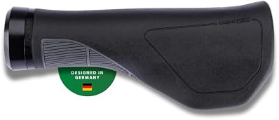 CONTEC Fahrrad-Griff Merge City Ergo, D3-Dreikomponenten, Gummi, ergonomische Fahrradgriffe, Komfort- und Stoßdämpfung, Fahrradzubehör, schwarz, Paar