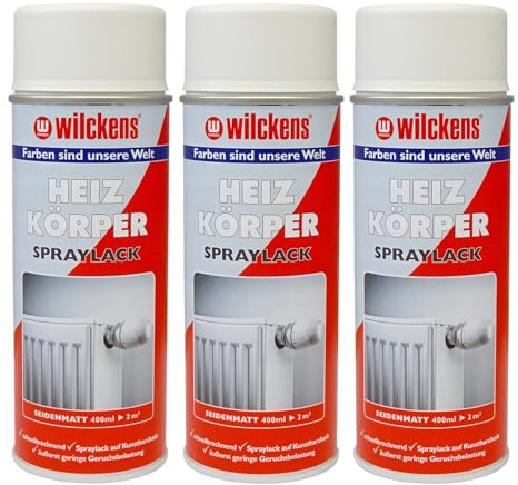 ARLI Set: Heizkörper Lackspray 3 x 400ml seidenmatt weiss weiß Schnelltrocknender Spraylack Heizkörperlackspray auf Kunstharzbasis Spraydose für Heizkörper Wasserboiler Radiatoren Warmwasserrohre