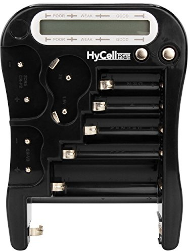 HyCell Digital Batterietester / Kapazität Testgerät zur Batterie Anzeige / Akku Anzeige / Knopfzellen Anzeige / LCD Batterieprüfergerät mit zuverlässigen Testergebnissen