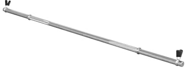 GORILLA SPORTS® Langhantelstange - Ø 30mm, 120/150/170 cm Länge, mit 2 Federverschlüssen, bis 200kg Belastbar, Chrom - Langhantel, Hantelstange, Hantel, Langhantel-Stange (120 cm)