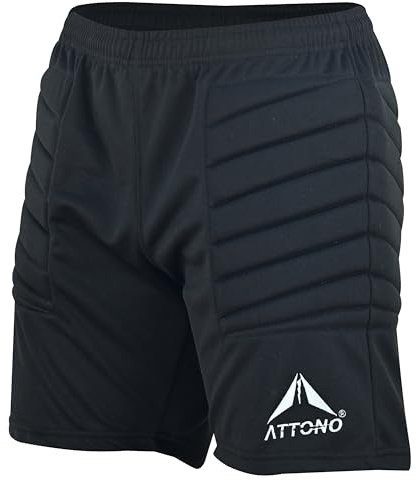 ATTONO Kinder Kurze Torwarthose Torwart Fußball Hose gepolstert an der Hüfte