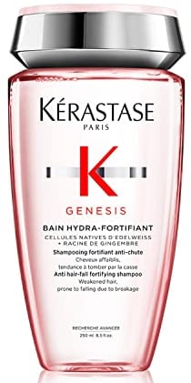 Kérastase | Shampoo für feines Haar, Nährendes und kräftigendes Haarbad gegen Haarverlust, Bain Hydra-Fortifiant, Genesis, 250 ml