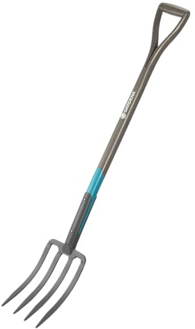 Gardena NatureLine Spatengabel: Grabegabel zum Umgraben und Auflockern, aus FSC-zertifiziertem Eschenholz, ergonomischer D-Griff (17002-20)