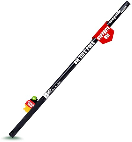 Zite Fishing Stipprute/Teleskoprute 8m - Composite Carbon Stippe Teleskop-Rute Stippangel - Auch als Geocaching-Angel Einsetzbar - Fishing Rod - Teleskopangel Angelrute Teleskop Handangel Pocket Rod