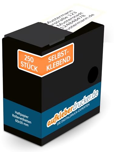 stempel-fabrik 250 Adressetiketten personalisiert - Adressaufkleber mit Wunschtext - selbstklebende Namensaufkleber - Etiketten für Schule, Büro, Briefe, Bücher - (Größe)