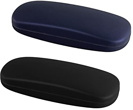 Fanshiontide 2 Stücke Brillenetui Hardcase, Hartschalen Brillenetui Brillenbox für Brillen und Lesebrille, Geeignet für Damen, Herren, Kinder