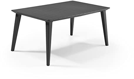 Allibert by Keter Gartentisch Lima 160 , graphit, rechteckig, bis zu 6 Personen, Kunststoff, 157 x 97 cm