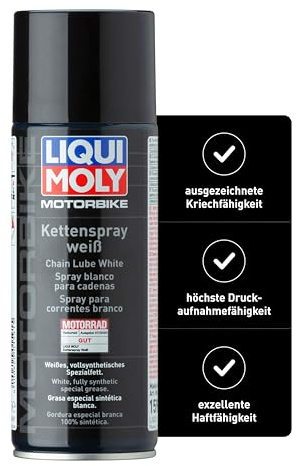 LIQUI MOLY Motorbike Kettenspray weiß | 400 ml | Motorrad Haftschmierstoff ohne Kupfer | Art.-Nr.: 1591