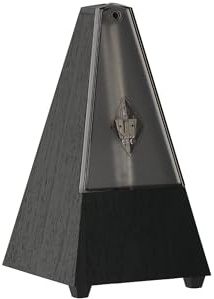 Wittner Metronom Pyramidenform Serie 800K - Ohne Glocke - Schwarz | System Maelzel - Kunststoff - Mit Plexiglasdeckel - Mechanisch zum Aufziehen - Keine Batterien erforderlich - Made in Germany