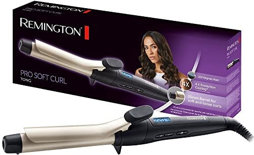 Remington Lockenstab Pro Soft Curl CI6325, 25 mm, antistatische Keramik-Turmalin-Beschichtung, schwarz/creme | 1er Pack