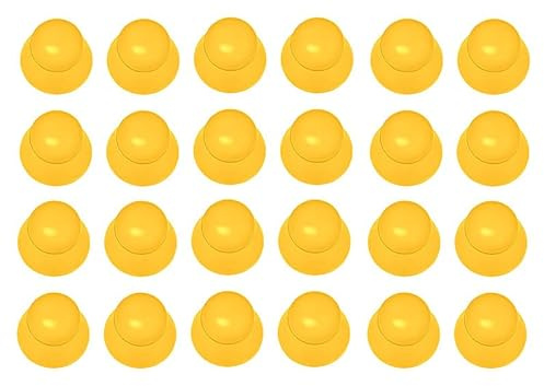 DESERMO 24er Set Kugelknöpfe für Kochjacken | Hochwertige Kochjackenknöpfe für alle Kugelknopf-Kochjacken | Profi Kochknöpfe mit großer Farbauswahl (gelb)