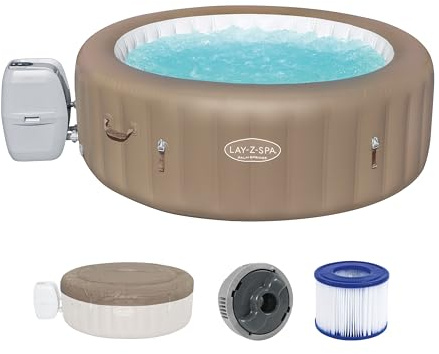 Bestway® LAY-Z-SPA® Whirlpool Palm Springs AirJet™ für 6 Personen, Ø 196 x 71 cm, Taupe