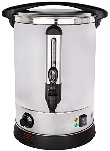 Beeketal 'BGWK15' Gastro Glühweinkocher 15 Liter Volumen mit Füllstandskala, Anit-Tropf Zapfhahn und stufenlos regelbarem Thermostat (30-110 °C), Profi Edelstahl Wasserkocher mit 2500 Watt Leistung