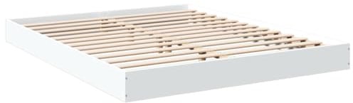vidaXL Bettgestell ohne Matratze Weiß 160x200 cm Holzwerkstoff