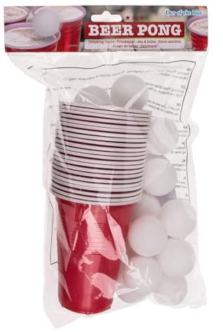 Out of the blue Trinkspiel/Beer Pong / 15 Kugeln und 22 Becher à 550 ml/Material: Kunststoff