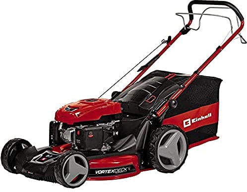 Einhell Benzin-Rasenmäher GC-PM 56/2 S HW (für 2.200 m², Frontbumper, OHV-Motor mit GT-Markengetriebe, Einhell Quick-Start-System, Vortex Technology Deck mit 5-in-1-Funktion)