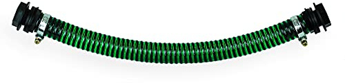 GASMIS Regentonnenverbindung 3/4 Zoll, Regentonnenüberlauf - Anschluss 3/4, Schlauch 25 mm Innen - Verbindungsschlauch 100 cm, Grün
