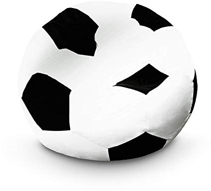Lumaland Fussball-Sitzsack (90 cm Ø): Der Hattrick fürs Sitzgefühl | So geht stilechtes Mitfiebern sowohl Indoor als auch Outdoor | Waschbarer Bezug
