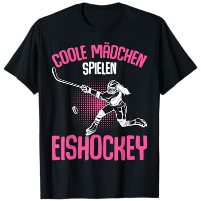 Coole Mädchen Spielen Eishockey Hockey Eishockeyspielerin T-Shirt