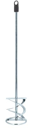 Hardy Working Tools Baurührer 100 mm x 600 mm, Baumischer mit Aufnahme 8 mm, Maler- und Putzrührer, aus verzinktem Stahl