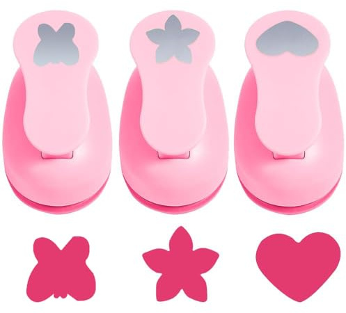 XFSRG Stanzer Set für Papierkunst Kreative Motivstanzer für Kinder und Erwachsene Herzstanzer Schneeflockenstanzer und mehr Ideal für Basteln und DIY-Projekte