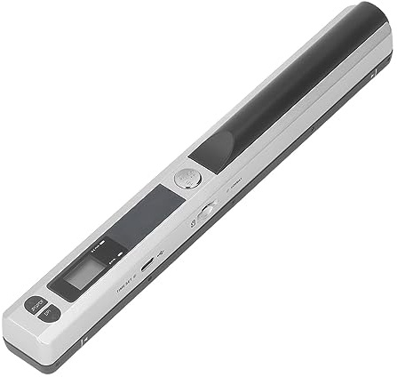 Handscanner, Klares Display, Vielseitiges JPG-PDF-Format, Plug-and-Play, 3 Modi, Tragbarer Fotoscanner, Schnelles Scannen für Unternehmen (Silver)