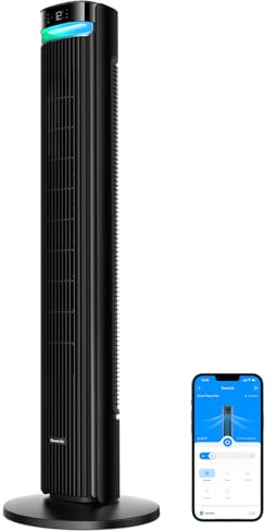 GoveeLife Leiser Turmventilator 150 Grad Oszillation mit Kühlung