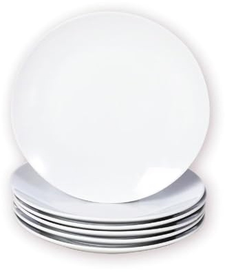Miicol Kleine Dessertteller, Keramik Kuchenteller 15cm, Frühstücksteller Weiß, Mini Porzellan Servierteller für Kuchen, Brot, Salat, Snack, 6 Stück