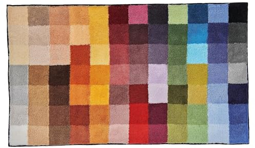 Kleine Wolke 8821148693 Cubetto Badteppich Polyacryl, Mehrfarbig, 85 x 145 x 3 cm