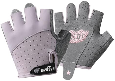 Fahrradhandschuhe Kinder Fingerlose Handschuhe für Jungen Mädchen 9-12 Jahre Reithandschuhe Kinder Atmungsaktive Halbfinger Handschuhe Kind Rutschfeste Sport Handschuhes für Rollschuhlaufen Klettern