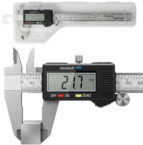Digitaler Messschieber, jj-shop24 Schieblehre Messlehre, Messung 0-150 mm LCD-Display, Metall, Edelstahl, Messen