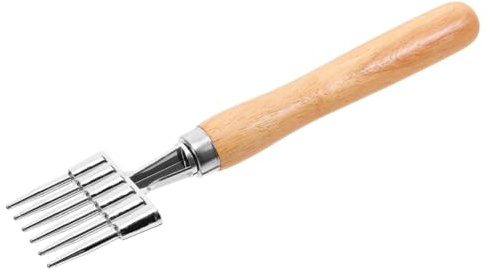 Cabilock Eiszerkleinerer Mit Holzgriff Sechszackige Eishackgabel Zum Einfachen Zerkleinern Von Eis Für Bar Und Zuhause Vielseitiges Eispickel-Tool Für Getränke Und Cocktails